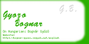 gyozo bognar business card